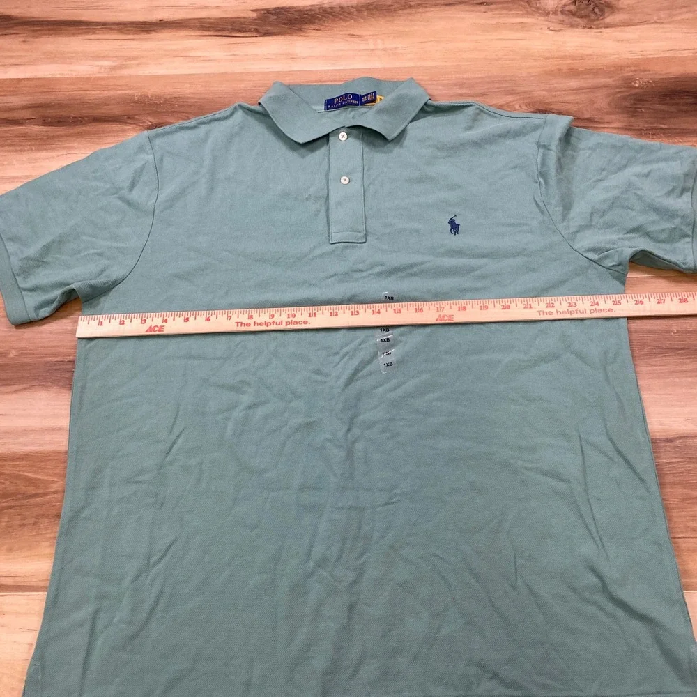 Polo Ralph Lauren Polo Mens 1XB Classic Cotton Mesh Big & Tall Green New